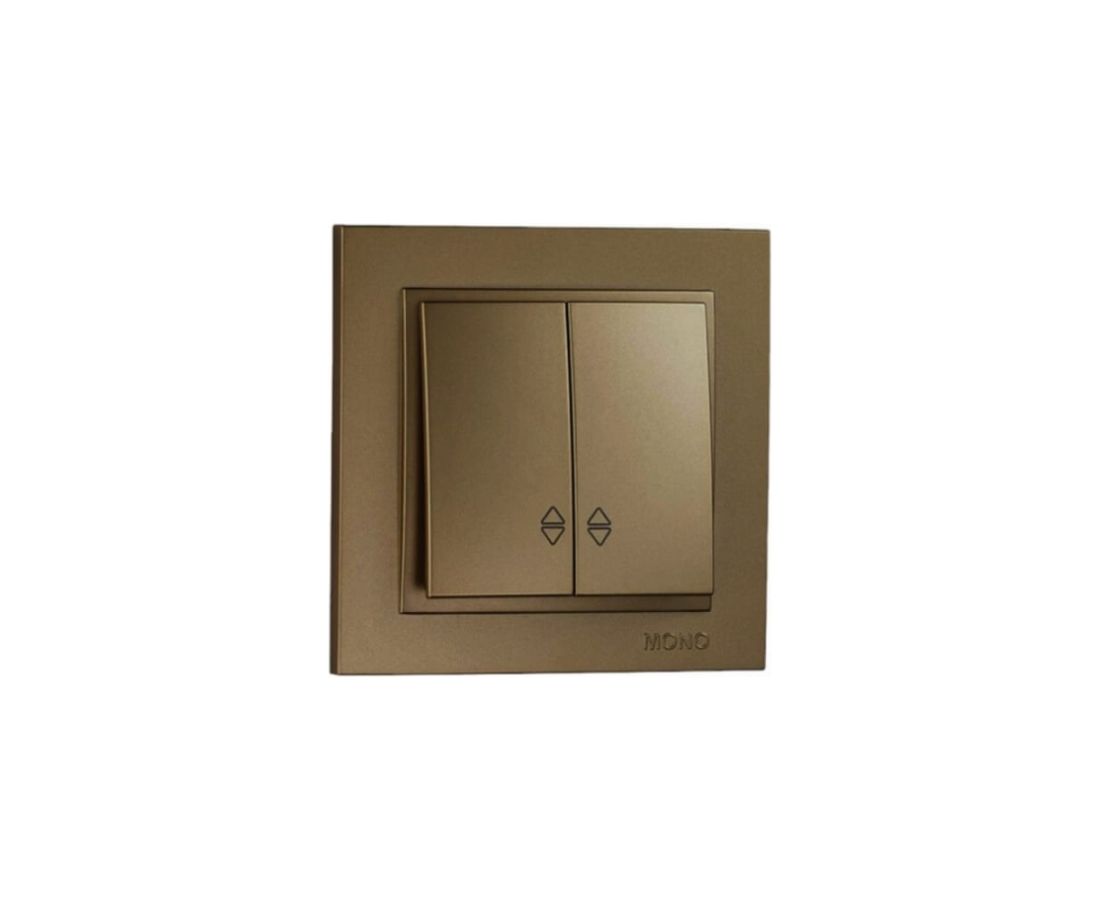 ჩამრთველი რევერსი ორიანი DESPINA Bronze - 102-232323-111 — როზეტები და ჩამრთველები